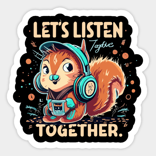 Musical squirrel Sticker by NegVibe